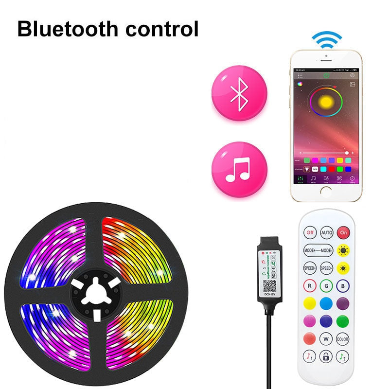Fita Led RGB 5050 Bluetooth - 5 Metros